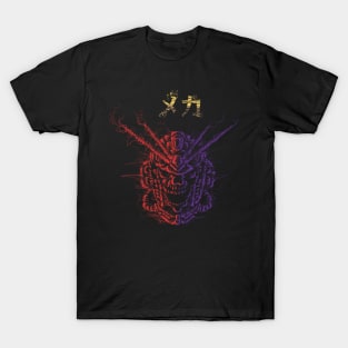 Scribble Mecha Skull T-Shirt